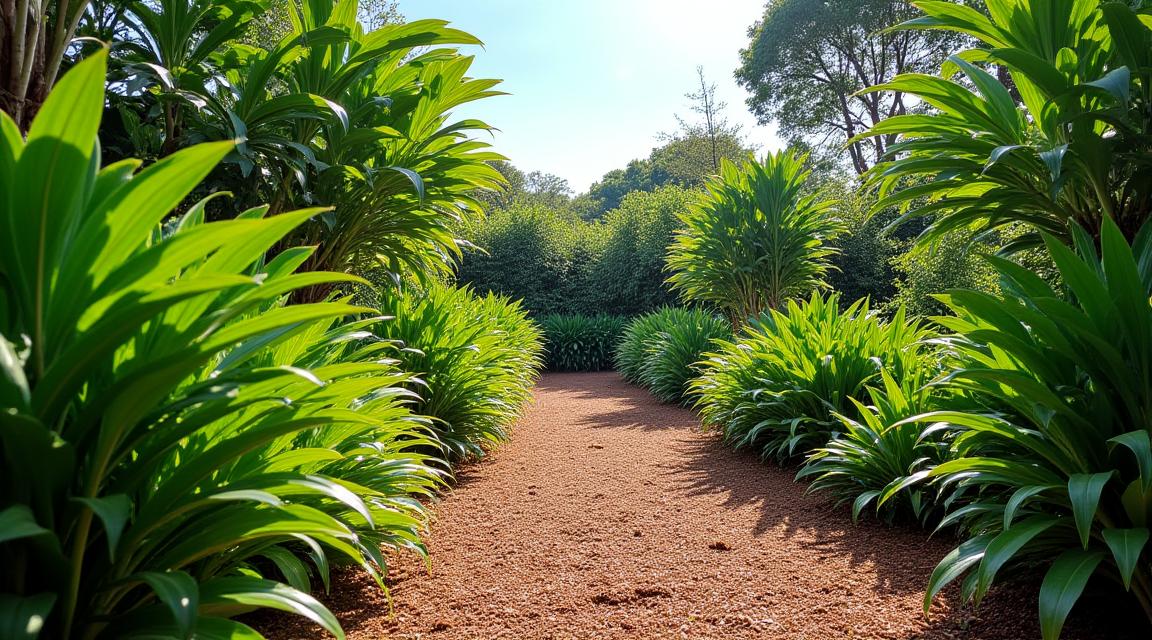 Jardín sostenible con plantas nativas de Medellín